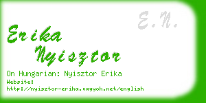 erika nyisztor business card